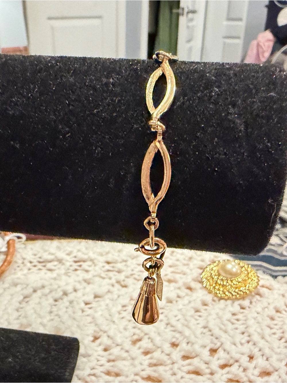 Sara Cov Gold-Tone Drop Charm Bracelet - Women Jewelry